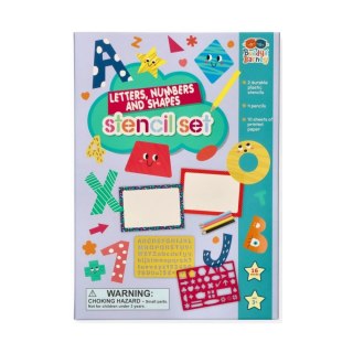 Buddy & Barney - szablony kreatywne -literki cyferki kształty - zestaw z kredkami