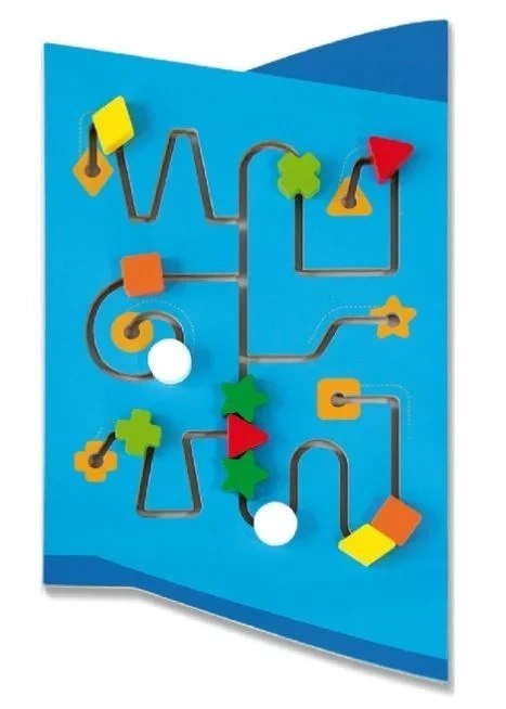 Duży panel ścienny - samolot - sensoryczna układanka 5w1 dla dzieci 1+