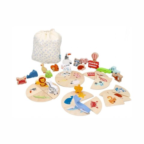 Lelin dotknij i rozpoznaj - drewniana gra sensoryczna 2+