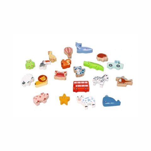 Lelin dotknij i rozpoznaj - drewniana gra sensoryczna 2+