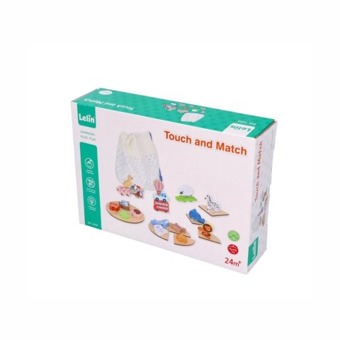 Lelin dotknij i rozpoznaj - drewniana gra sensoryczna 2+