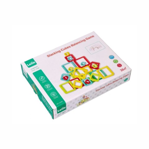 Lelin układanka balansująca geometryczna - drewniana gra zręcznościowa 3+