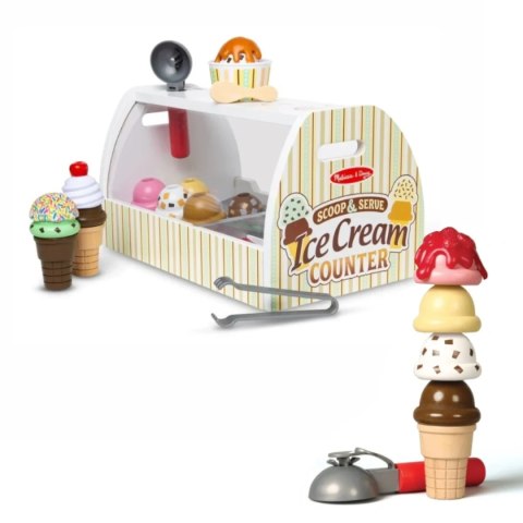 Melissa & Doug Lodziarnia - drewniany sklep z lodami dla dzieci 3+