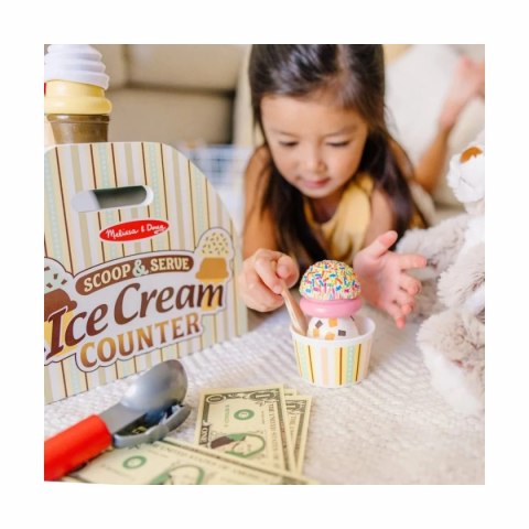 Melissa & Doug Lodziarnia - drewniany sklep z lodami dla dzieci 3+
