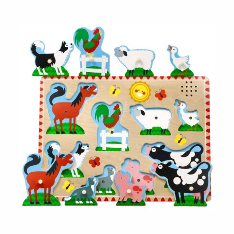 Melissa & Doug puzzle dźwiękowe - zwierzęta z farmy - 8 el. 2+