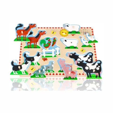 Melissa & Doug puzzle dźwiękowe - zwierzęta z farmy - 8 el. 2+