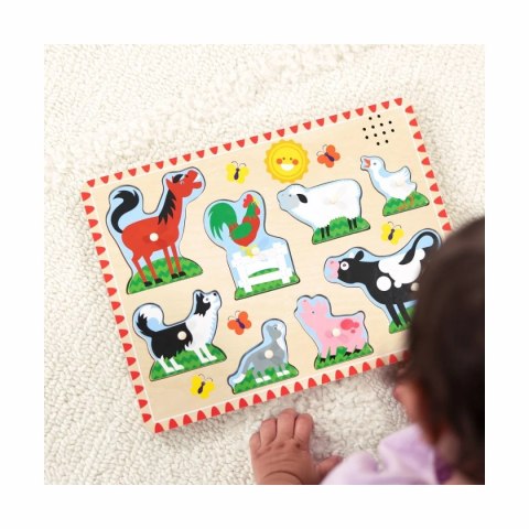 Melissa & Doug puzzle dźwiękowe - zwierzęta z farmy - 8 el. 2+