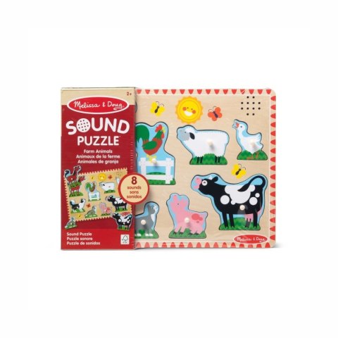 Melissa & Doug puzzle dźwiękowe - zwierzęta z farmy - 8 el. 2+