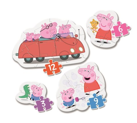 Moje Pierwsze Puzzle 3-6-9-12 ŚWINKA PEPPA Clementoni 20829