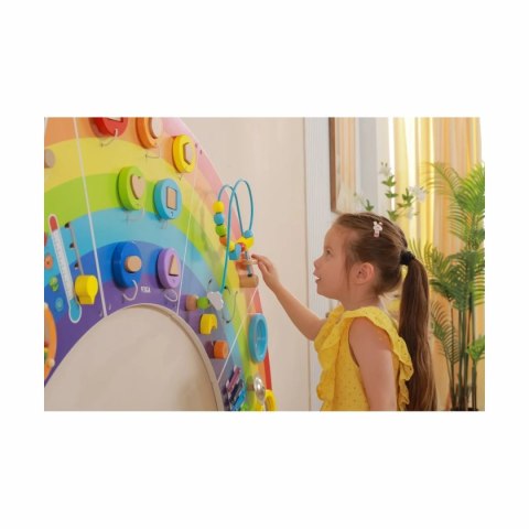 Panel ścienny XL - Tęcza - duży ścienny panel sensoryczny 18m+