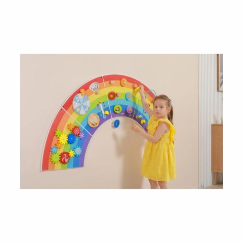 Panel ścienny XL - Tęcza - duży ścienny panel sensoryczny 18m+