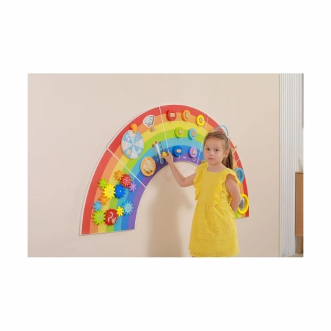 Panel ścienny XL - Tęcza - duży ścienny panel sensoryczny 18m+