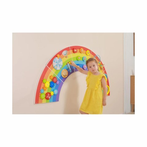 Panel ścienny XL - Tęcza - duży ścienny panel sensoryczny 18m+