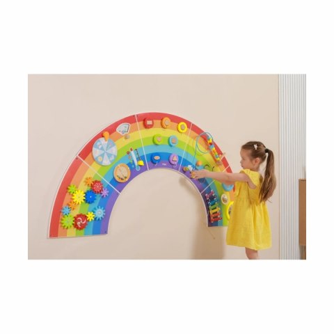 Panel ścienny XL - Tęcza - duży ścienny panel sensoryczny 18m+