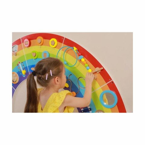 Panel ścienny XL - Tęcza - duży ścienny panel sensoryczny 18m+