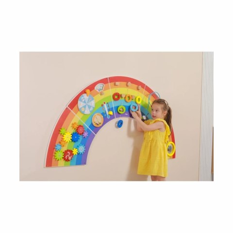 Panel ścienny XL - Tęcza - duży ścienny panel sensoryczny 18m+