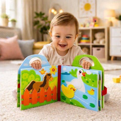 Książeczka Edukacyjna Sensoryczna Filcowa 3D Zwierzęta Domowe Farma
