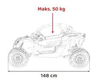 Pojazd Buggy Maverick Turbo RR Koła Niebiesko-Szary