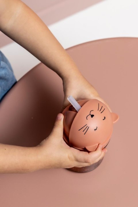 Bidon-butelka ze słomką dla dziecka 9m+ - Kot Trixie Baby