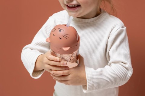 Bidon-butelka ze słomką dla dziecka 9m+ - Kot Trixie Baby