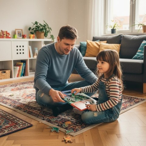Egmont Toys Magnetyczna układanka z dinozaurami, 46 elementów, dla dzieci powyżej 3 lat