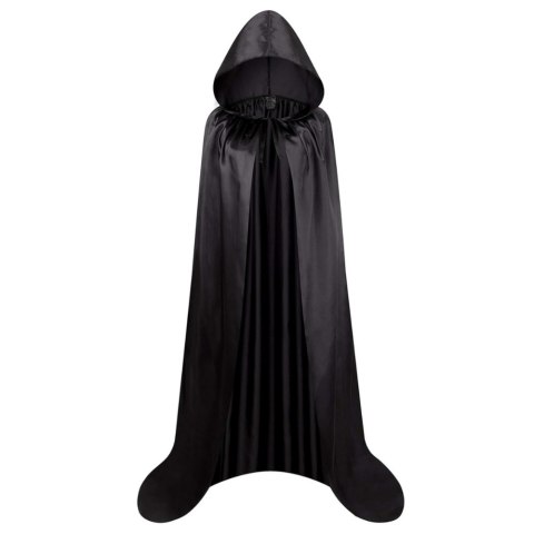 Peleryna Narzutka Z Kapturem Karnawałowa Halloweenowa Czarna 180cm