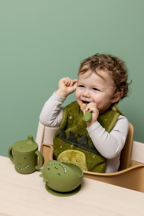 Zestaw do karmienia Miseczka z przyssawką i łyżeczką Dinozaur 4m+ Trixie Baby