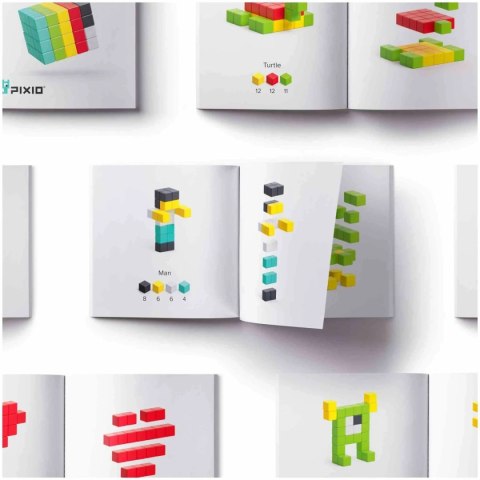 Klocki magnetyczne Pixio 100 elementów Design Series - 6 kolorów 6+