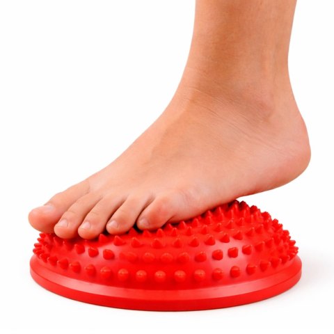 Półkula Sensoryczna Do Masażu Ćwiczeń Równowagi Czerwona 16 cm