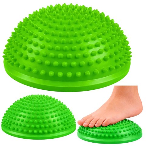 Półkula Sensoryczna Do Masażu Ćwiczeń Równowagi Zielona 16 cm