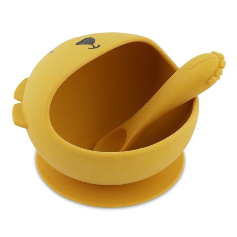 Zestaw do karmienia Miseczka z przyssawką i łyżeczką Lew 4m+ Trixie Baby