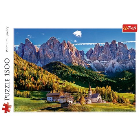 Puzzle - 1500 - Dolina Val di Funes - Dolomity - Włochy - Trefl 26163
