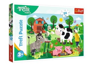 Puzzle - 24 Maxi - Rodzina Treflików - Trefliki na wsi - Trefl 14361