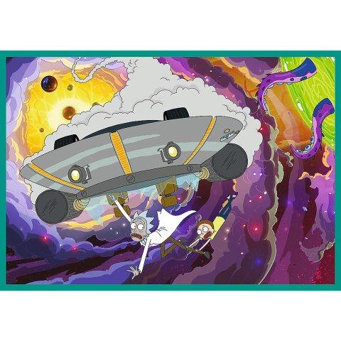Puzzle - 4x250 - Zakręcony świat Ricka i Morty'ego - Warner Rick and Morty - Trefl 13338
