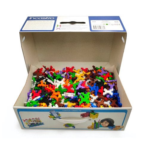 Klocki konstrukcyjne Incastro Box 500 elementów w dużym pudełku 4+