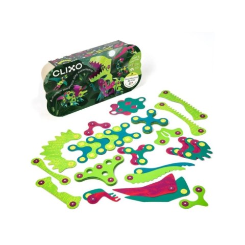 Clixo Dino Adventure Pack 36 el. - elastyczne dinozaury 4+