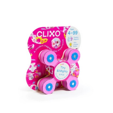 Clixo Sparkle 9 el. błyszczące klocki magnetyczne- 4+