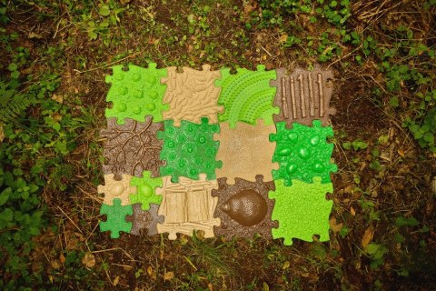 Maty sensoryczne Barwy Natury 15 elementów - Muffik ścieżka 12 msc+