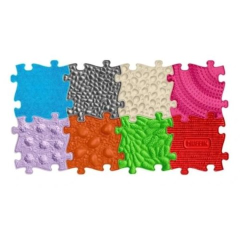 Maty sensoryczne Muffik Medium 8 elementów - ścieżka dotykowa 1+
