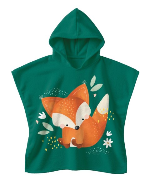 Okrycie kąpielowe z kapturem 100% cotton Lisek