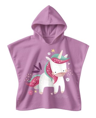 Okrycie kąpielowe z kapturem100% cotton Jednorożec