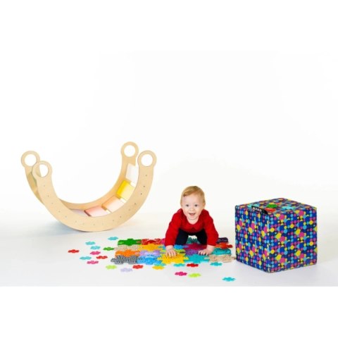 Zestaw 20 mat sensorycznych Mini Puzzle kolorowych - Muffik 12 msc+