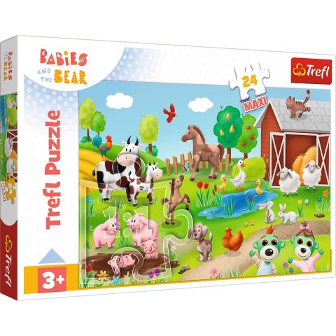 Puzzle - 24 maxi - Zwierzęta - Trefl 14372