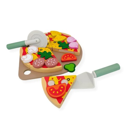Drewniana pizza zabawka z akcesoriami - Kabi 3+