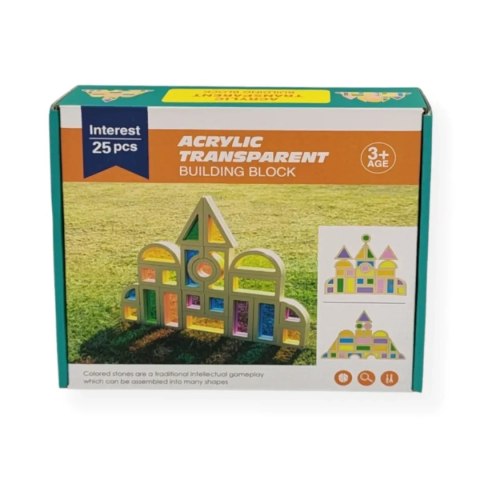 Klocki drewniane przezroczyste 25 elementów - Kabi 3+