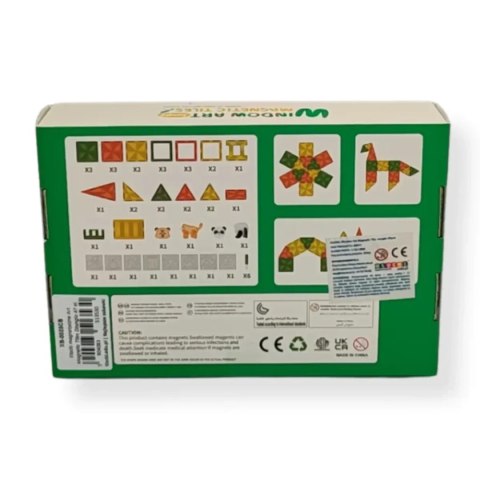 Klocki magnetyczne dla dzieci Window Art Dżungla 47 el. - X-Bida 3+