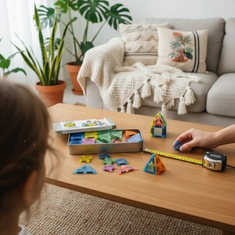 Klocki magnetyczne dla dzieci mini 42 el. - Magnetic Mini Tiles 3+