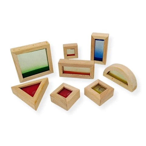 Klocki sensoryczne drewniane z piaskiem SensArt Sand - Kabi 2+ 8 el.