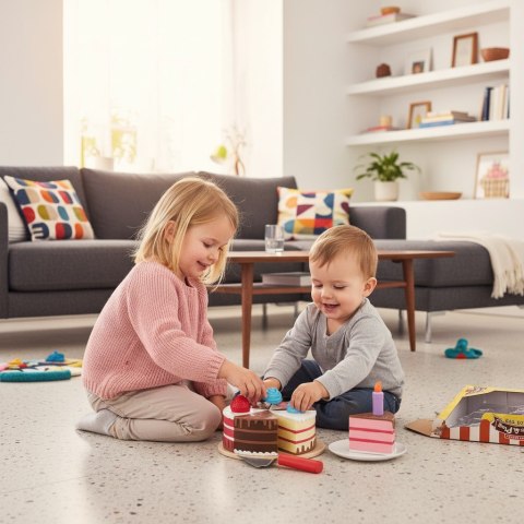 Magnetyczny tort do zabawy 6 kawałków - Popular Playthings 3+