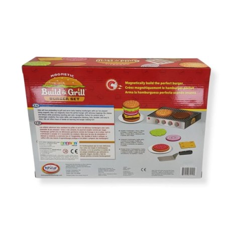 Magnetyczny zestaw burger z grillem 18 el. - Popular Playthings 3+